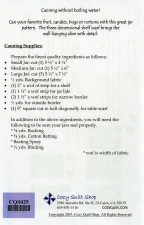 Cozy Original - Jars Aplenty # CQS029