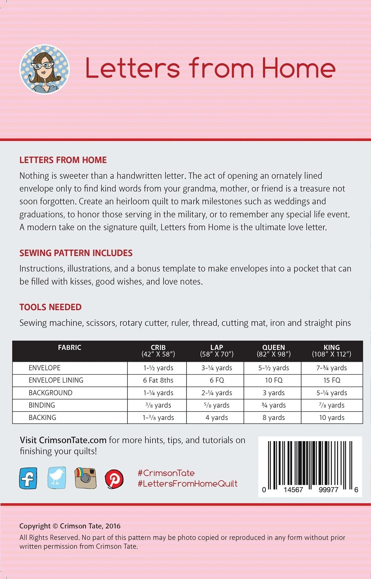 Letters From Home Quilt # CTS102