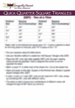 Quarter Square Triangles Learning Card # DFT54