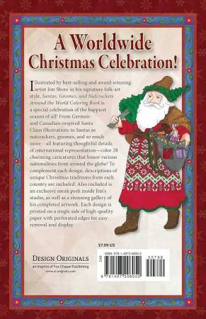 Jim Shore Santas Gnomes and Nutcrackers Around the World Coloring Book # DO6141