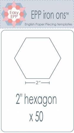 2in Hexagon EPP Iron-On x 50 # EPP118
