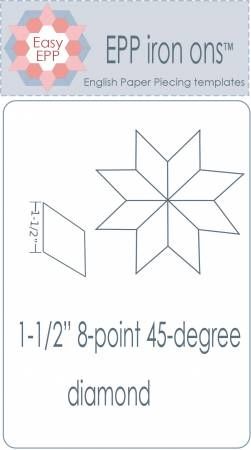 1-1/2in 8-point 45-degree Diamond EPP Iron-On x 100 # EPP64
