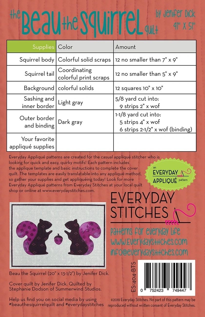 Beau the Squirrel # ES-404-BTS