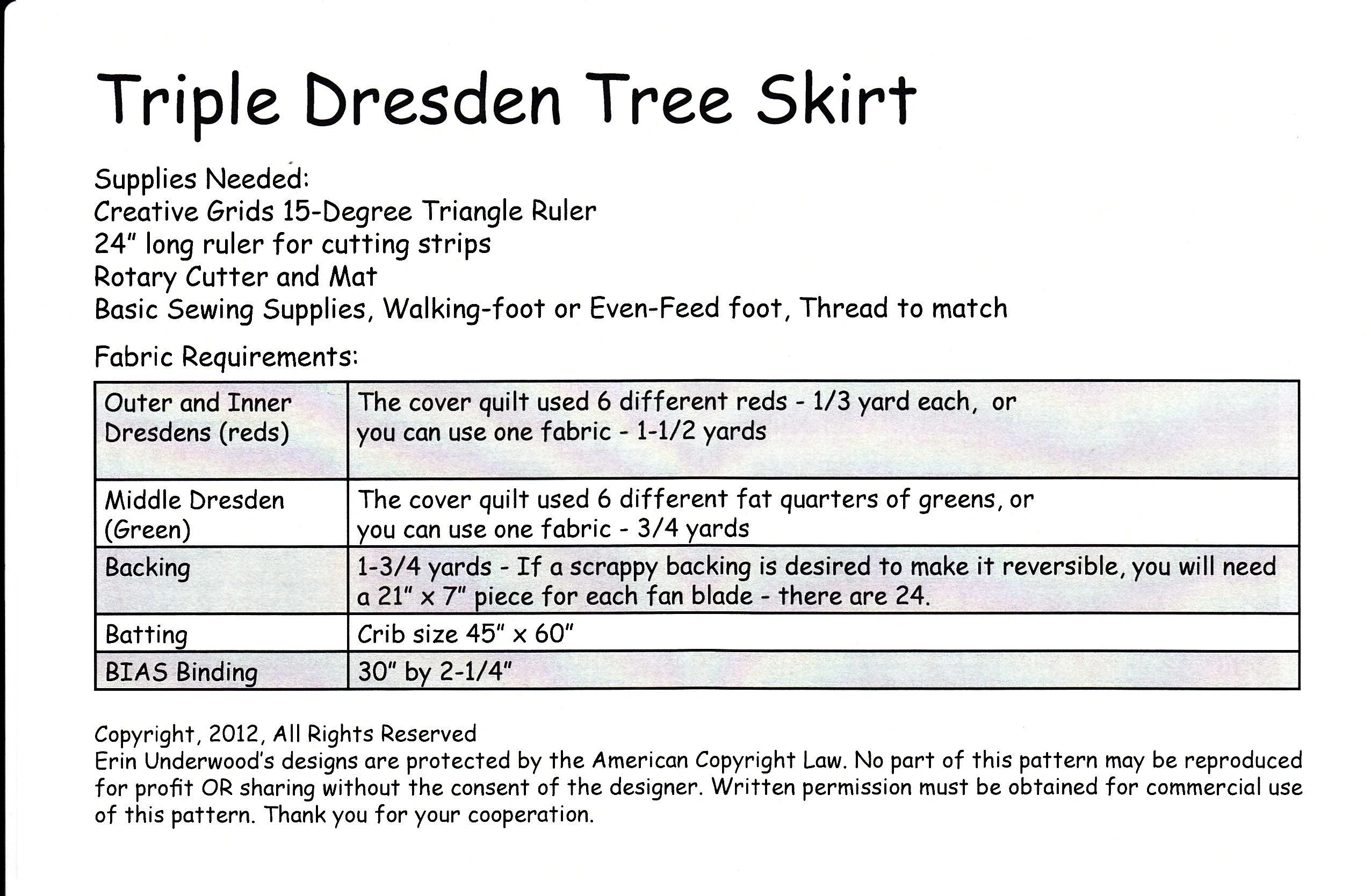 Triple Dresden Tree Skirt # EUQ112