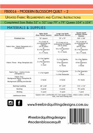 Modern Blossom Quilt Pattern # FB0016