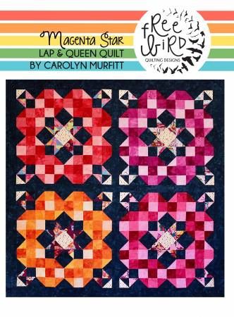 Magenta Star Quilt Pattern # FB0024