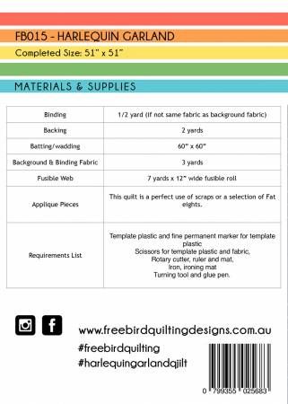 Harlequin Garland Quilt Pattern # FB015