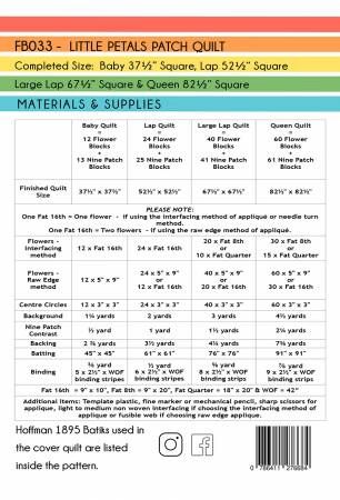 Little Petals Patch Quilt # FB033