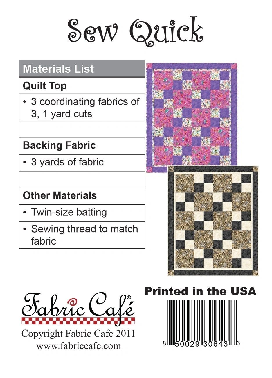 Sew Quick Pattern # FC091124-01