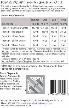 Winter Solstice Fun & Done Quilt # FLQD218