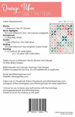 Orange Pekoe Quilt Pattern # FT-8115