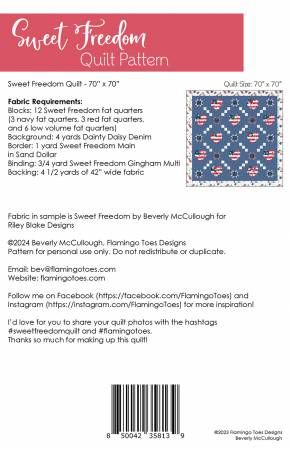 Sweet Freedom Quilt Pattern # FT-8139