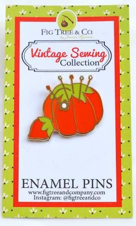 Tomato Pincushion Enamel Pin # FTQPIN104