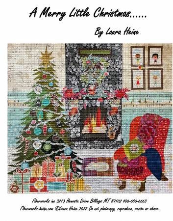 A Merry Little Christmas Collage Pattern by Laura Heine # FWLHAMLC