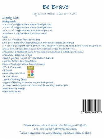 Be Brave Lion Collage Pattern by Laura Heine # FWLHBBRV