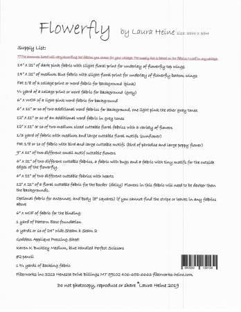 Flowerfly A Butterfly Collage Pattern # FWLHFLWRFLY