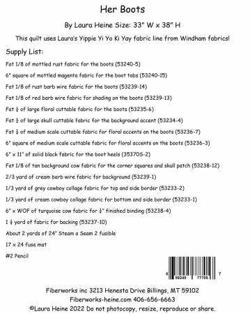 Her Boots Collage Pattern by Laura Heine # FWLHHBTS