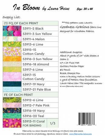 In Bloom Collage Pattern by Laura Heine # FWLHIB