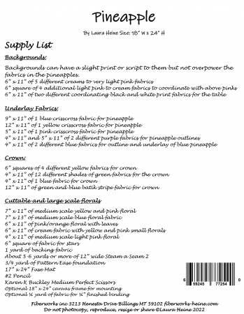 Pineapple Collage Pattern by Laura Heine # FWLHPINEAPPLE