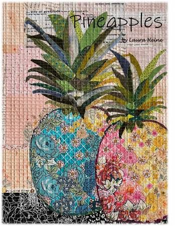 Pineapple Collage Pattern by Laura Heine # FWLHPINEAPPLE