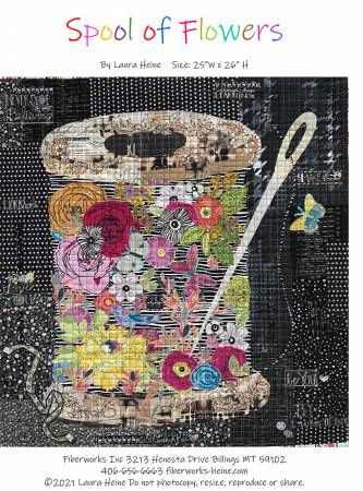 Spool of Flowers Collage Pattern by Laura Heine # FWLHSOF