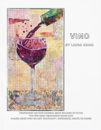 Vino Collage Pattern by Laura Heine # FWLHVINO