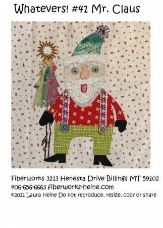 Whatevers! #41 Mr. Claus Collage Pattern by Laura Heine # FWLHWHAT41