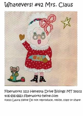 Whatevers! #42 Mrs. Claus Collage Pattern by Laura Heine # FWLHWHAT42