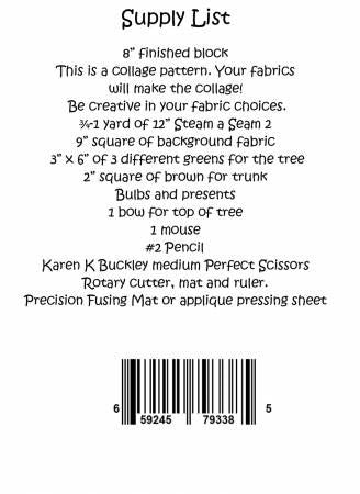 Whatevers! #50 Christmas Tree Collage Pattern by Laura Heine # FWLHWHAT50