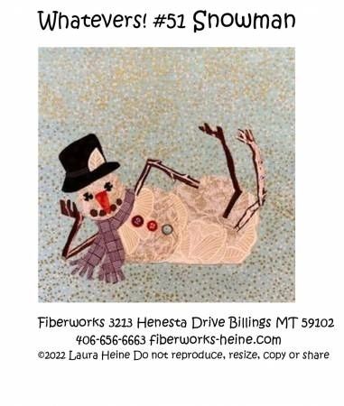 Whatevers! #51 Snowman Collage Pattern by Laura Heine # FWLHWHAT51