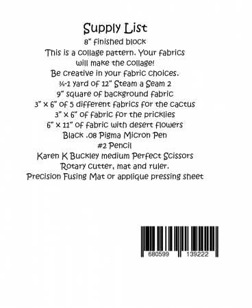 Whatevers! #53 Cactus Collage Pattern by Laura Heine # FWLHWHAT53