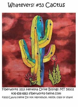 Whatevers! #53 Cactus Collage Pattern by Laura Heine # FWLHWHAT53