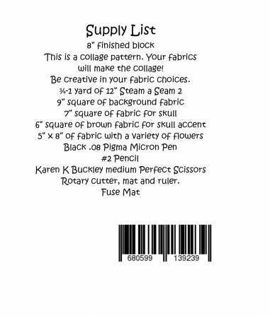 Whatevers! #54 Skull Collage Pattern by Laura Heine # FWLHWHAT54