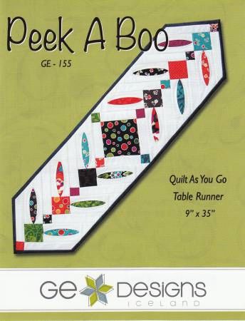 Peek A Boo Quilt As You Go Table Runner # GE155