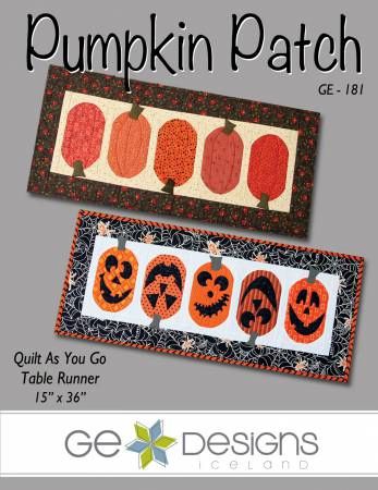 Pumpkin Patch Table Runner Quilt As you Go # GE181