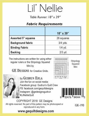 Lil Nellie Table Runner # GE193