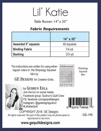 Lil Katie Table Runner # GE195