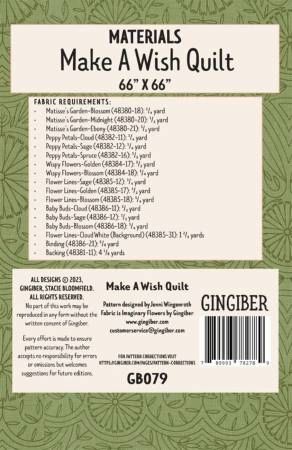 Make a Wish Quilt Pattern # GGB079