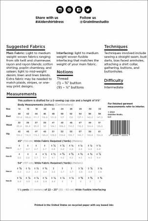 Alder Sizes 14-32 # GS13002-1432