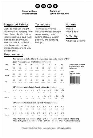 Farrow Dress Sizes 14-30 # GS1303-1430