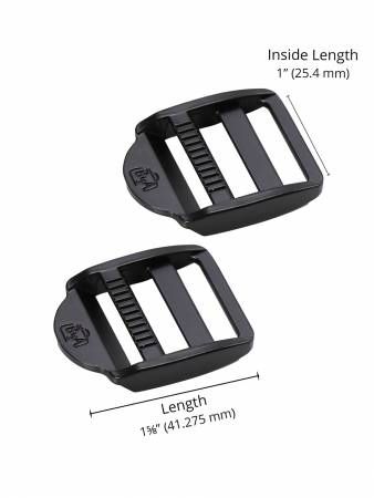 1in Strap Adjuster Black Metal Set of Two # HAR1STABMTWO