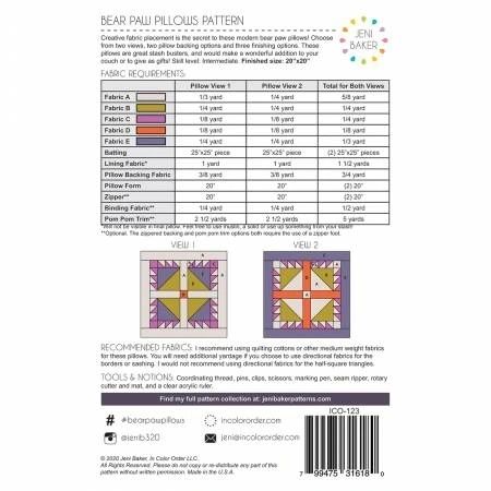 Bear Paw Pillows Pattern # ICO-123