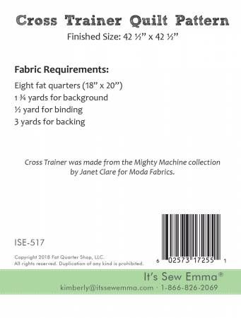 Cross Trainer Quilt Pattern # ISE-517