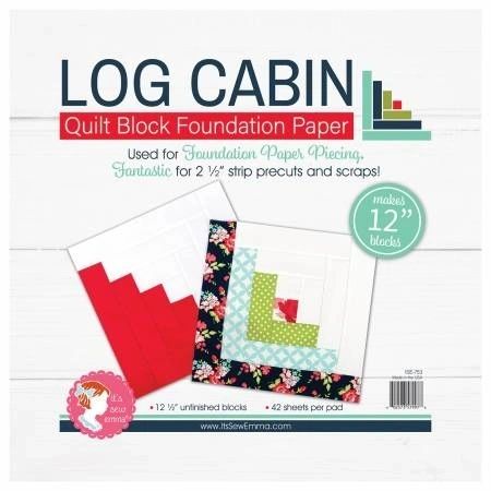 Log Cabin 12in Block Foundation Paper Pad # ISE-753