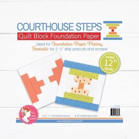 Courthouse Steps 12in Quilt Block Foundation Paper # ISE-765
