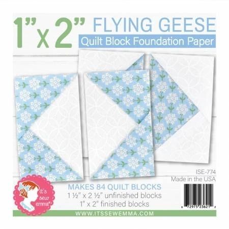 1in x 2in Flying Geese Quilt Block Foundation Paper # ISE-774