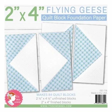 2in x 4in Flying Geese Quilt Block Foundation Paper # ISE-776