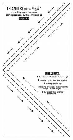 Triangles on a Roll 3-3/4in Finished Half-Square Triangles # ISE-H375
