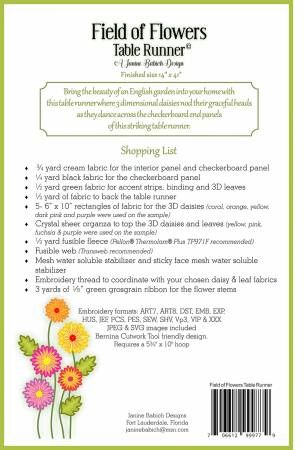 Field of Flowers Table Runner # JBDFOF