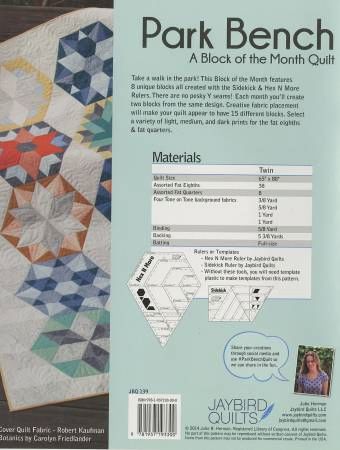 Park Bench Block of the Month # JBQ139